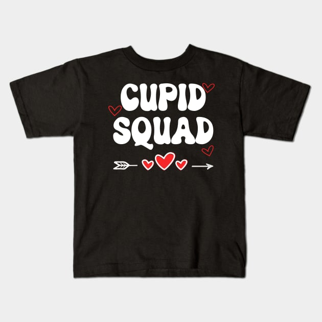 cupid squad valentine Kids T-Shirt by Bagshaw Gravity